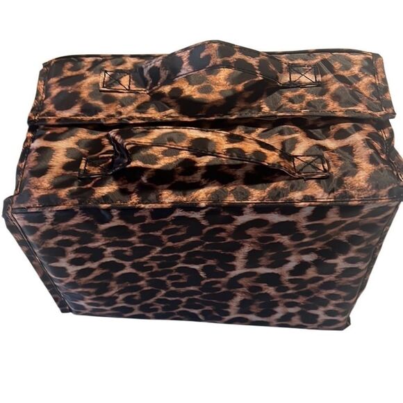 Joy Mangano Better Beauty Roll Up Leopard Print Cosmetic Case Organizer NWOT - Picture 6 of 13